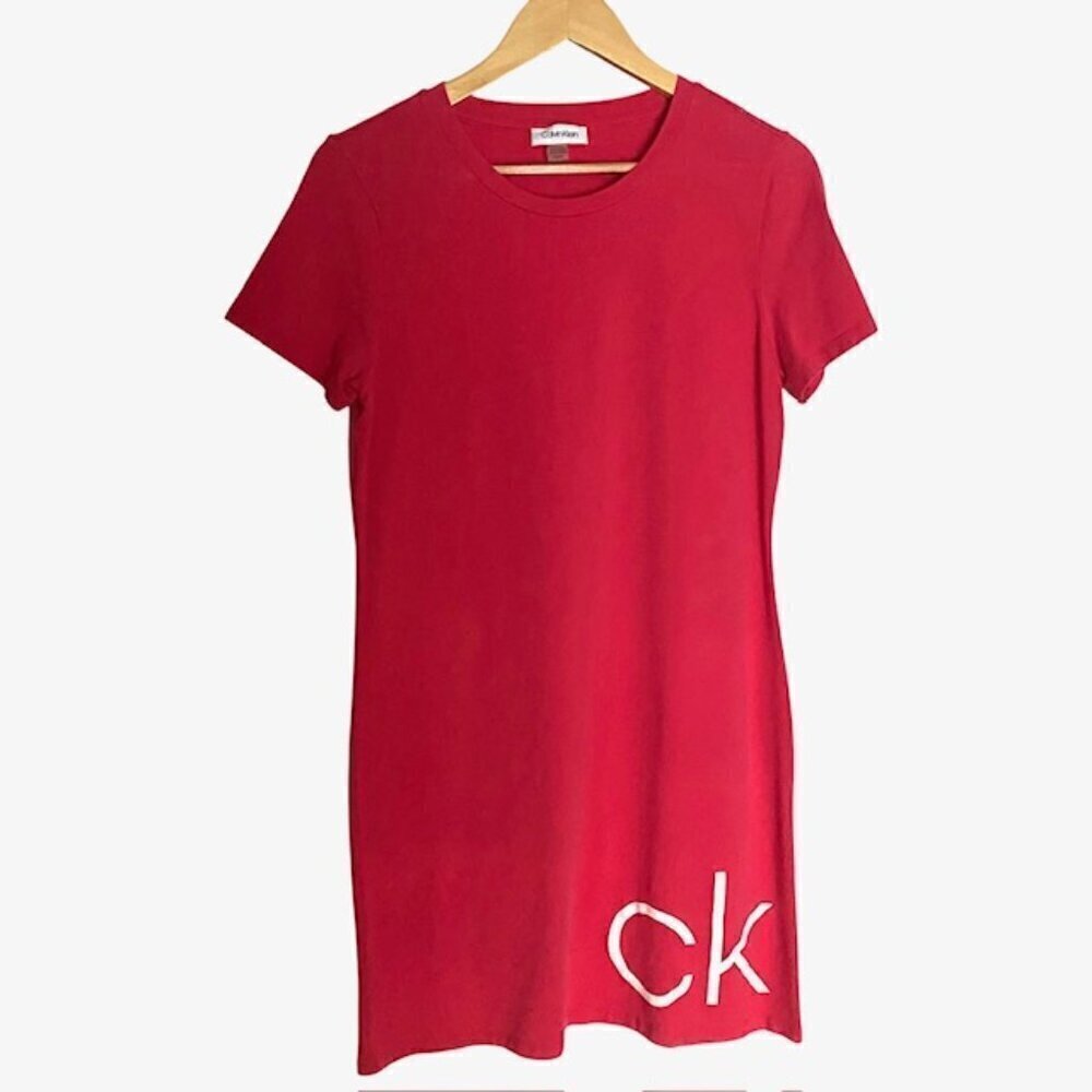 Calvin Klein Coral T-shirt Dress Medium